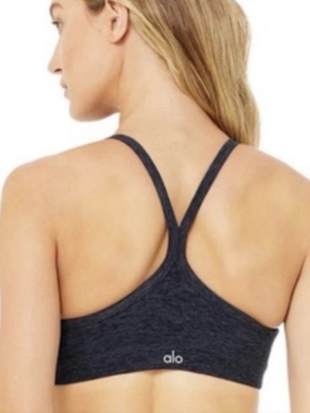 Alo Yoga Alosoft Gratitude Bra Blue Small